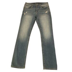 BKE Buckle Denim Jeans JAKE Straight Leg Blue - Men's Distressed Sz 33x32 Preppy